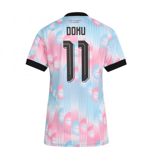Belgie Jeremy Doku #11 Venkovní Dres pro Dámské MS 2026 Krátký Rukáv Belgie Jeremy Doku #11 Venkovní Dres pro Dámské MS 2026 Krátký Rukáv